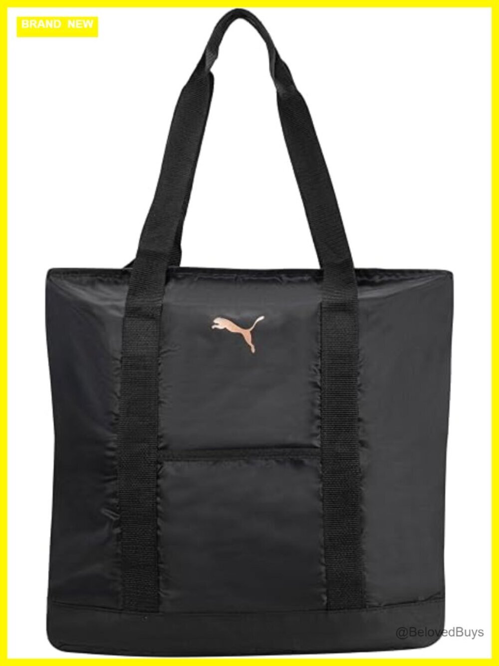 Large Tote with Zip Closure & Shoulder Strap, Polyester, 3 Pockets